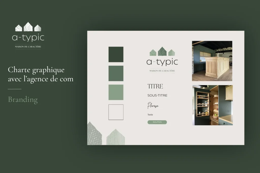 Création d'une charte graphique définissant l'identité visuelle d'une agence de design d'intérieur.