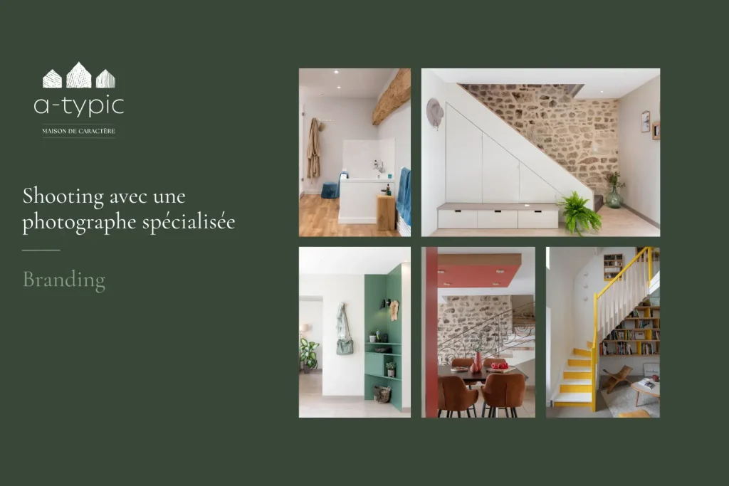 Organisation d'un shooting photo professionnel pour valoriser les réalisations d'une agence de design d'intérieur.